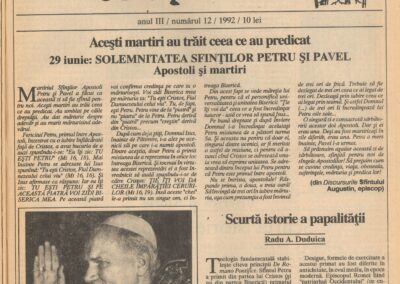Numărul 12 pe 1992